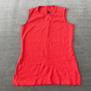 St. John Sweater Tank Women S Coral Pink Knit Casual Office Career Minimalist